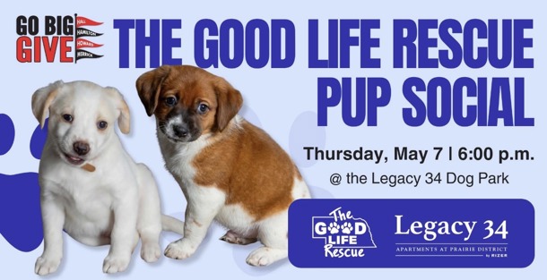 Legacy 34 Apartments GIVES to Good Life Rescue