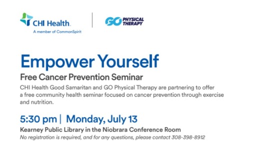 Good Samaritan and GO Physical Therapy Host Free Cancer Prevention Seminar