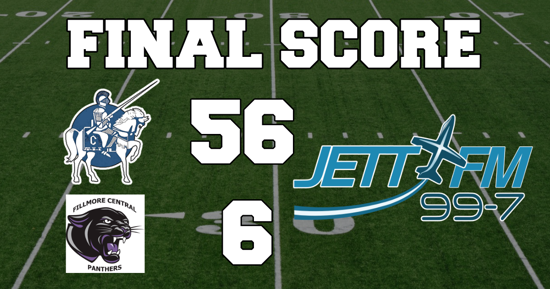 GICC Football Moves To 3-0 with 56-6 Win At Fillmore Central 