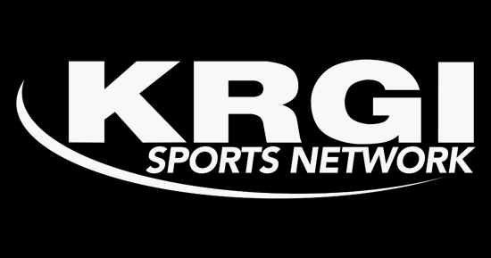 KRGI-AM Logo with the words sports network below.